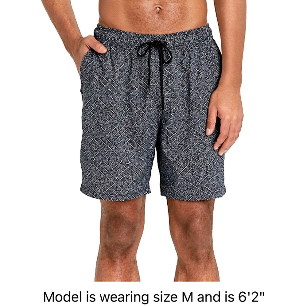 GEO PRINT SWIM TRUNKS BOXER BRIEF LINING NWOT - Picture 2 of 11